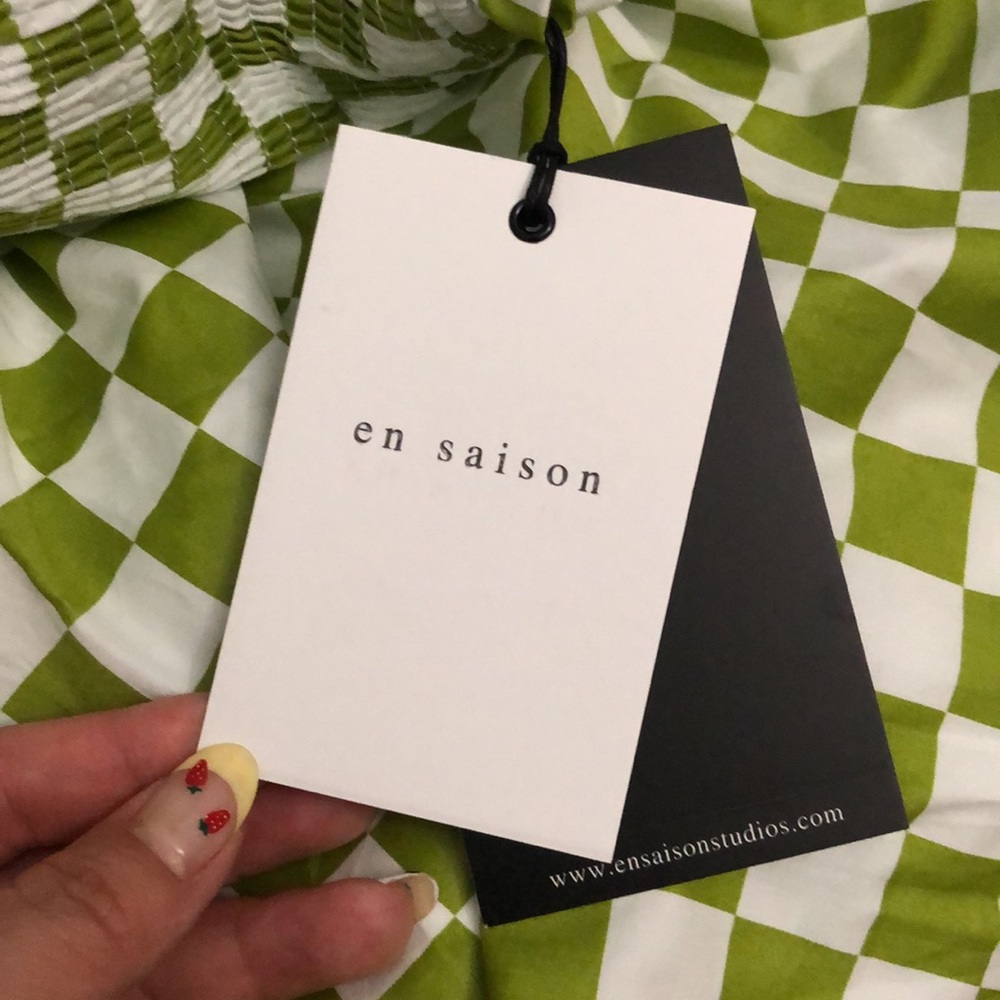 NWT En Saison smocked midi dress - Picture 9 of 9
